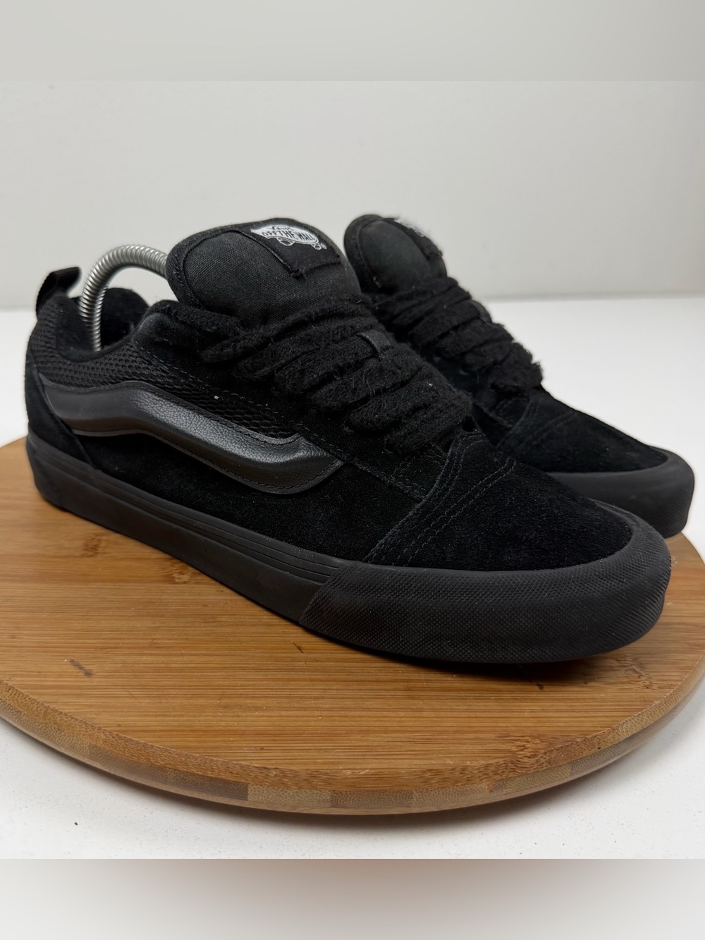 Vans Knu Skool Black Low-Top Suede Skate Sneakers